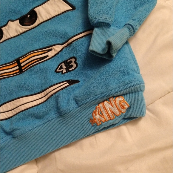 6/$15 Size 12M Blue 43 Dinoco Superbird Disney Pixar car sweater - Picture 2 of 13